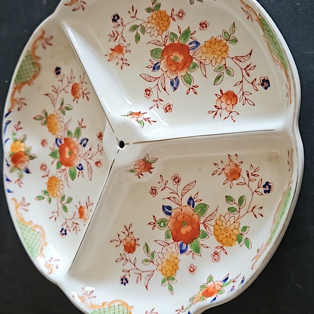 1940s Japanese Divided China Serving Dish